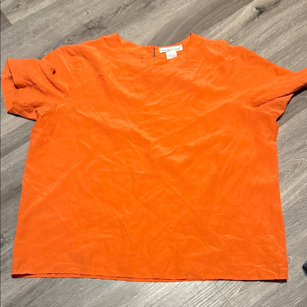 Anna And Frank Vibrant Orange Short Sleeve Tee